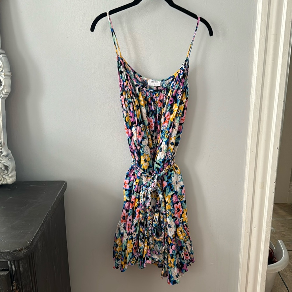 Storia brightly colored floral dress size L